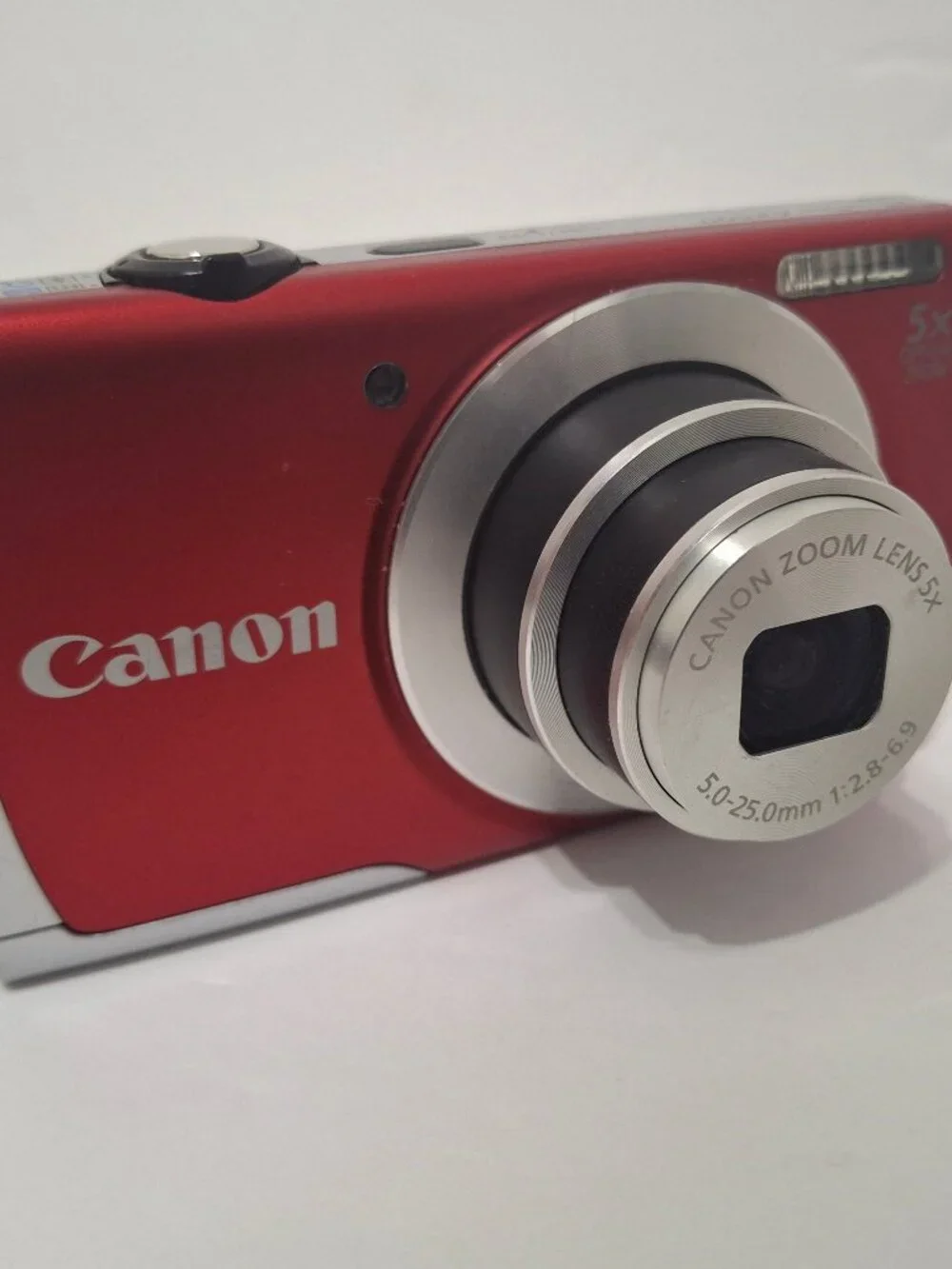 Canon PowerShot A2500 16MP Digital Camera, Red, 5x Optical Zoom